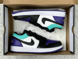 Authentic Air Jordan 1 Low Purple/Black/Gold
