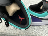 Authentic Air Jordan 1 Low Purple/Black/Gold