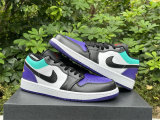 Authentic Air Jordan 1 Low Purple/Black/Gold