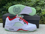 Authentic CLOT x Air Jordan 5 Low GS “White Silk”