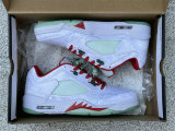 Authentic CLOT x Air Jordan 5 Low GS “White Silk”