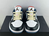 Authentic Air Jordan 1 Low White/Industrial Blue