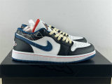 Authentic Air Jordan 1 Low White/Industrial Blue