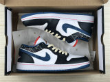 Authentic Air Jordan 1 Low White/Industrial Blue