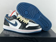 Authentic Air Jordan 1 Low White/Industrial Blue
