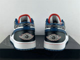 Authentic Air Jordan 1 Low White/Industrial Blue
