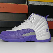 Authentic Air Jordan 12 White/Purple