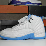 Authentic Air Jordan 12 White/College Blue