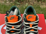 Authentic Nike Dunk Low Green/White/Black/Orange