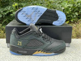 Authentic Air Jordan 5 Low GS Black/Gold