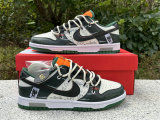Authentic Nike Dunk Low Green/White/Black/Orange