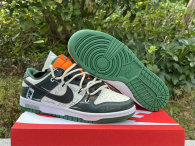 Authentic Nike Dunk Low Green/White/Black/Orange