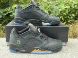 Authentic Air Jordan 5 Low GS Black/Gold