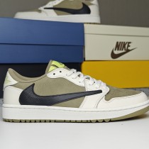 Authentic Travis Scott x Air Jordan 1 Low Golf