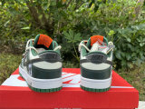 Authentic Nike Dunk Low Green/White/Black/Orange