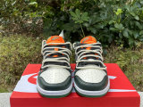 Authentic Nike Dunk Low Green/White/Black/Orange