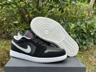Authentic Air Jordan 1 Low GS Grey/Black/White
