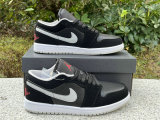 Authentic Air Jordan 1 Low Grey/Black/White