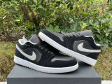Authentic Air Jordan 1 Low Grey/Black/White