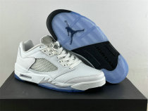 Authentic Air Jordan 5 Low “White Silver”