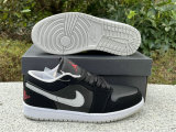 Authentic Air Jordan 1 Low Grey/Black/White
