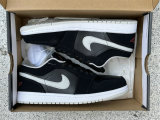 Authentic Air Jordan 1 Low Grey/Black/White