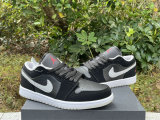 Authentic Air Jordan 1 Low Grey/Black/White