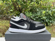 Authentic Air Jordan 1 Low Grey/Black/White