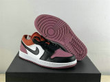 Authentic Air Jordan 1 Low White/Purple/Black