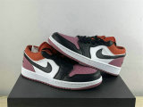 Authentic Air Jordan 1 Low White/Purple/Black