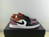 Authentic Air Jordan 1 Low White/Purple/Black