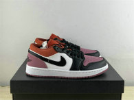 Authentic Air Jordan 1 Low White/Purple/Black