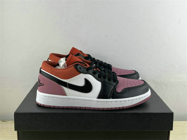 Authentic Air Jordan 1 Low White/Purple/Black