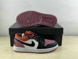 Authentic Air Jordan 1 Low White/Purple/Black
