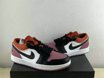 Authentic Air Jordan 1 Low GS White/Purple/Black