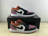 Authentic Air Jordan 1 Low White/Purple/Black