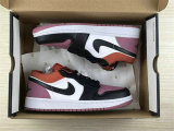 Authentic Air Jordan 1 Low White/Purple/Black