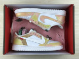 Authentic Air Jordan 1 Low GS White/Pink