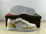 Authentic Air Jordan 1 Low GS White/Pink