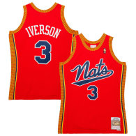 Men's Philadelphia 76ers Allen Iverson Mitchell & Ness Red Hardwood Classics Swingman Jersey