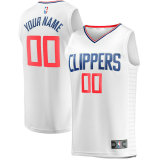 Men's LA Clippers Fanatics Branded White Fast Break Custom Replica Jersey - Association Edition