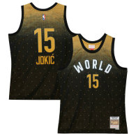 Men's 2016 NBA Rising Stars Challenge Nikola Jokic Mitchell & Ness Black Hardwood Classics Swingman Jersey