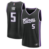 Men's Sacramento Kings De'Aaron Fox Fanatics Branded Black 2023-24 Fast Break Replica Jersey - Icon Edition