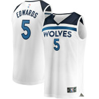 Men's Minnesota Timberwolves Anthony Edwards Fanatics Branded White Fast Break Replica Jersey - Association Edition