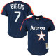 Men's Houston Astros Craig Biggio Mitchell & Ness Navy 1991 Cooperstown Collection Mesh Pullover Jersey