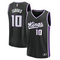 Men's Sacramento Kings Domantas Sabonis Fanatics Branded Black 2023-24 Fast Break Replica Jersey - Icon Edition