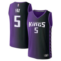 Men's Sacramento Kings De'Aaron Fox Fanatics Branded Purple 2023-24 Fast Break Replica Jersey - Statement Edition Men's Sacramento Kings De'Aaron Fox Fanatics Branded Purple 2023-24 Fast Break Replica Jersey - Statement Edition