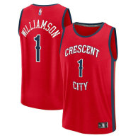 Men's New Orleans Pelicans Zion Williamson Fanatics Branded Red Fast Break Replica Jersey - Statement Edition