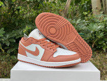 Authentic Air Jordan 1 Low GS White/Sky J Orange