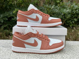 Authentic Air Jordan 1 Low White/Sky J Orange